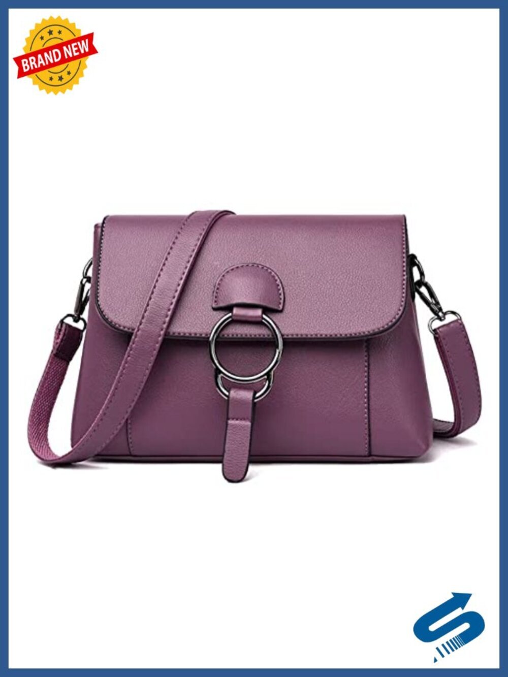 Vegan Leather Crossbody Tote with Multi-Pockets Hobo Satchel Bag